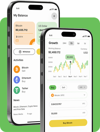 Prosperode trading platform interface with live market data