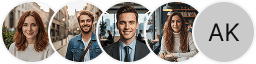 Multiple investor profile avatars on Prosperode trading review block